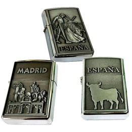 Briquet de type Zippo, un souvenir d'Espagne et de la tauromachie.