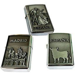 Mechero tipo Zippo Recuerdo de España y Taurino