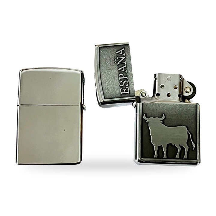 Isqueiro tipo Zippo em relevo, modelos Madrid, Toro e Torero – vista 5