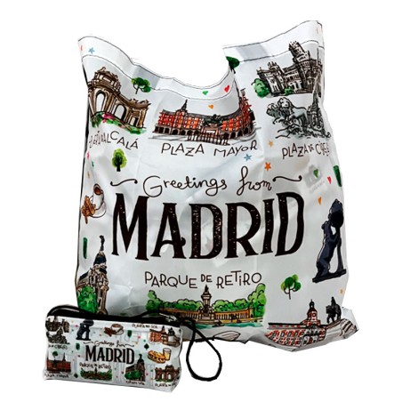 Bolsa plegable "Madrid Acuarela"