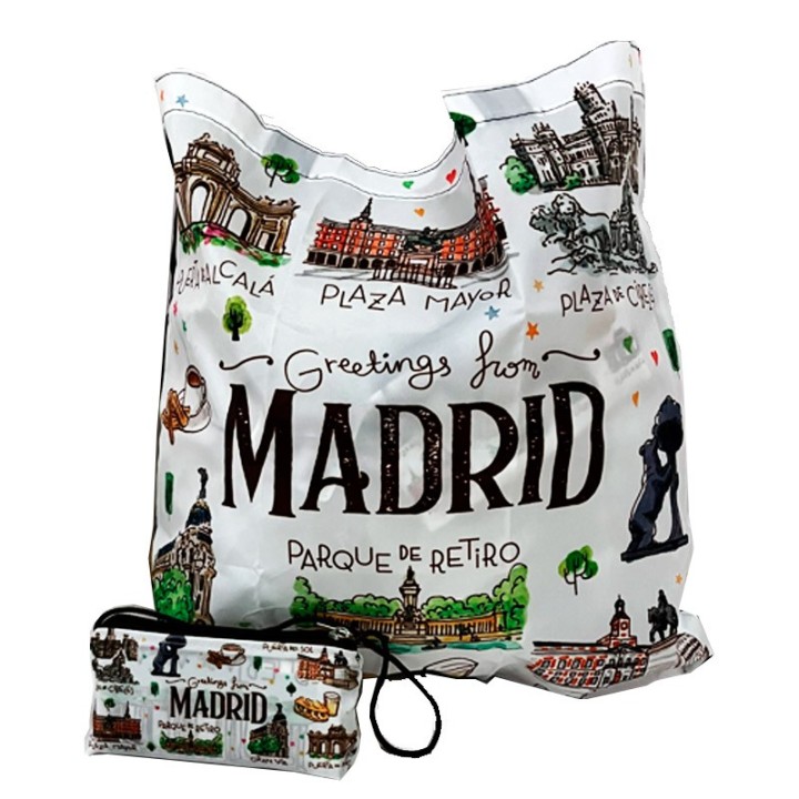 Sac pliable « Madrid Acuarela »
