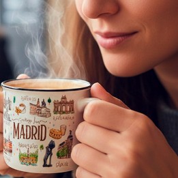 Taza de cerámica Madrid Acuarela – vista 4