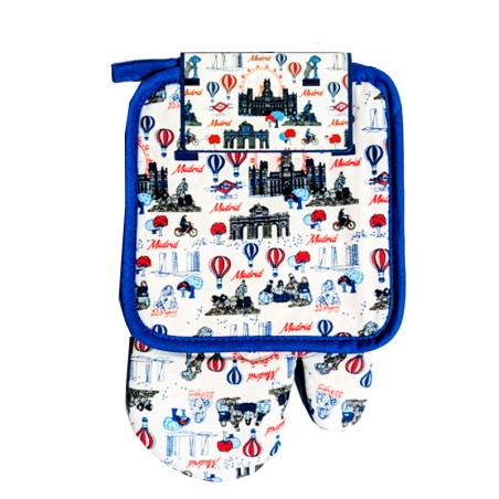 "Madrid Collection" oven mitt and pot holder