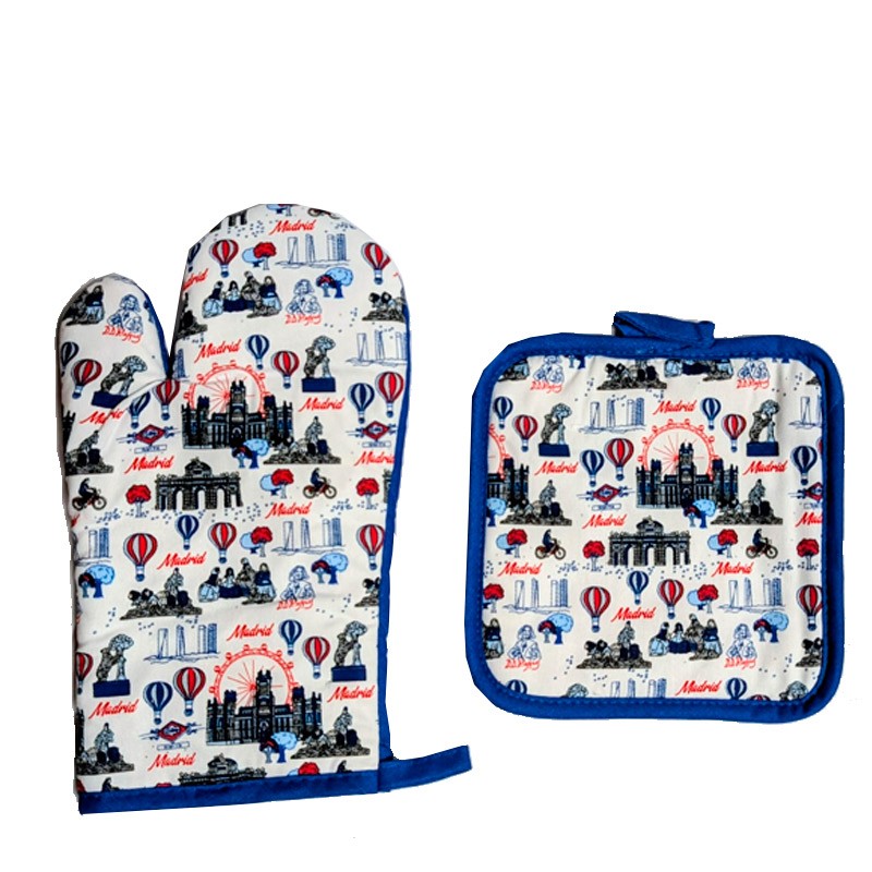 "Madrid Collection" oven mitt and pot holder
