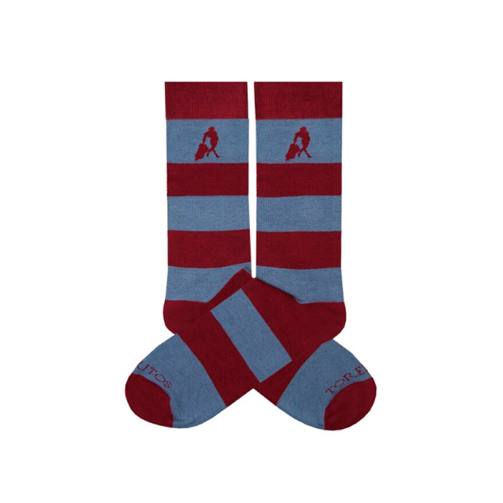Toreritos Socks "Blue and Maroon Stripes"