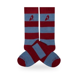 Socken Toreritos mit Streifen in Blau und Granatrot
