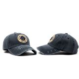 Casquette à visière Madrid en tissu usé, bleu – vue 8