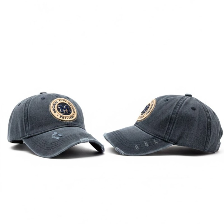 Gorra con visera "Madrid"  tela desgastada