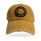 Casquette à visière Madrid en tissu usé, camel