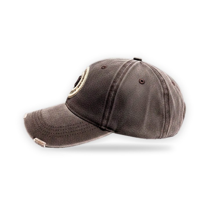 Gorra con visera Madrid de tela desgastada, color marrón – vista 11