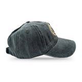 Casquette à visière Madrid en tissu usé, patch brodé – vue 13