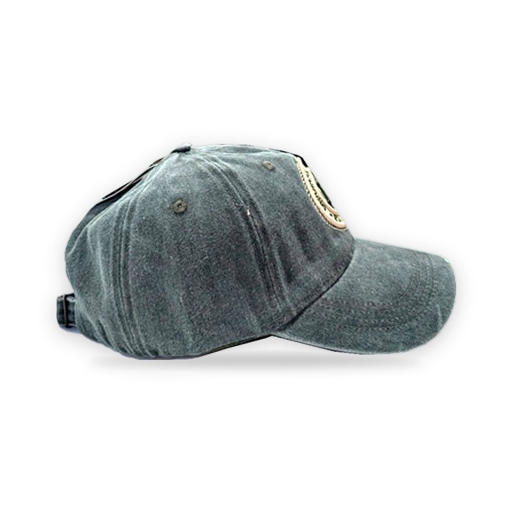 Casquette à visière Madrid en tissu usé, patch brodé – vue 13
