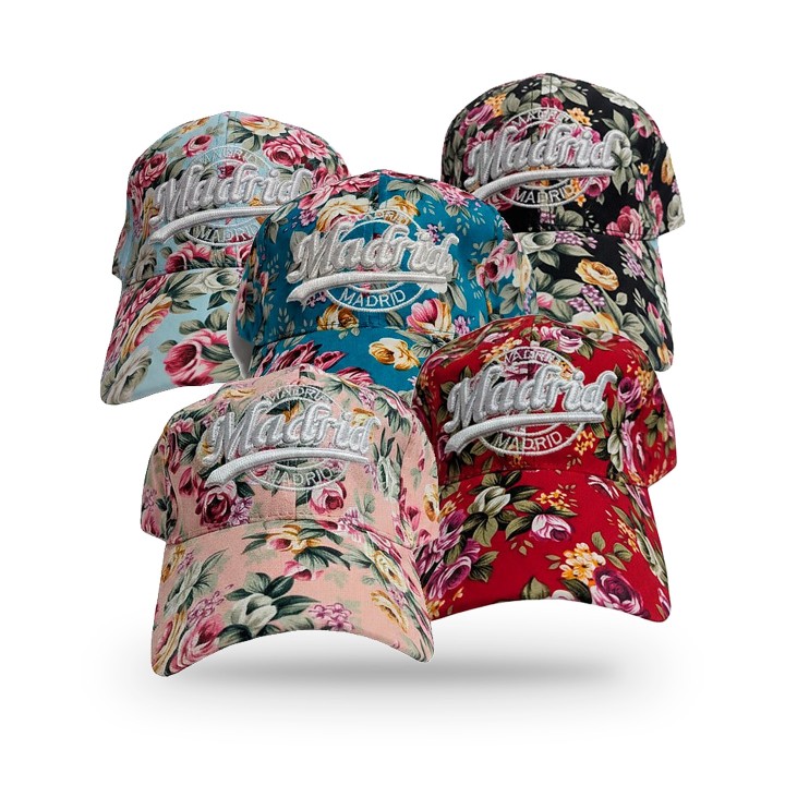 Cap Flores Madrid mit Blumenmuster