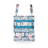 Sac passeport Fleurs de Madrid, coloris bleu