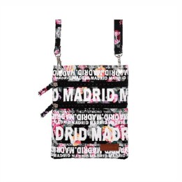 Madrid Flowers Passport Bag black