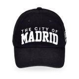 Casquette Robin Ruth noire brodée « The City of Madrid » en blanc