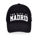 Gorra Robin Ruth negra con «The City of Madrid» bordado en blanco