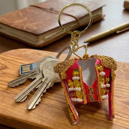 Bullfighting jacket keychain