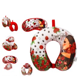 Kit de coussin et masque de voyage Flamenco