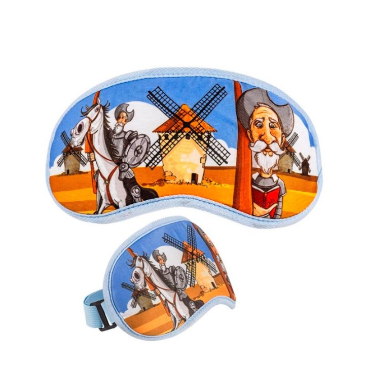 Set cojín de viaje y antifaz Quijote