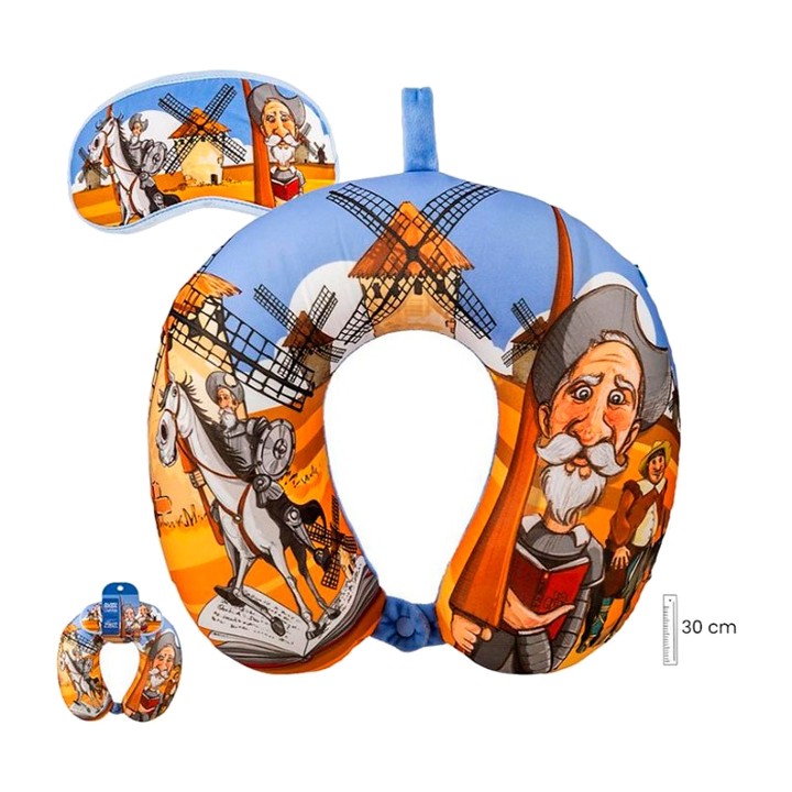 Reiseset Don Quijote mit Nackenkissen und Schlafmaske – Ansicht 2