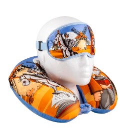 Quixote travel pillow and eye mask kit