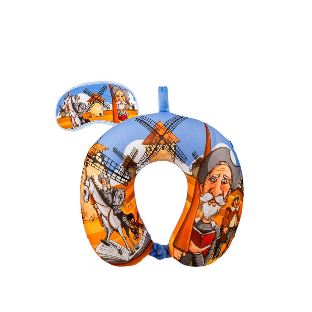 Quixote travel pillow and eye mask kit
