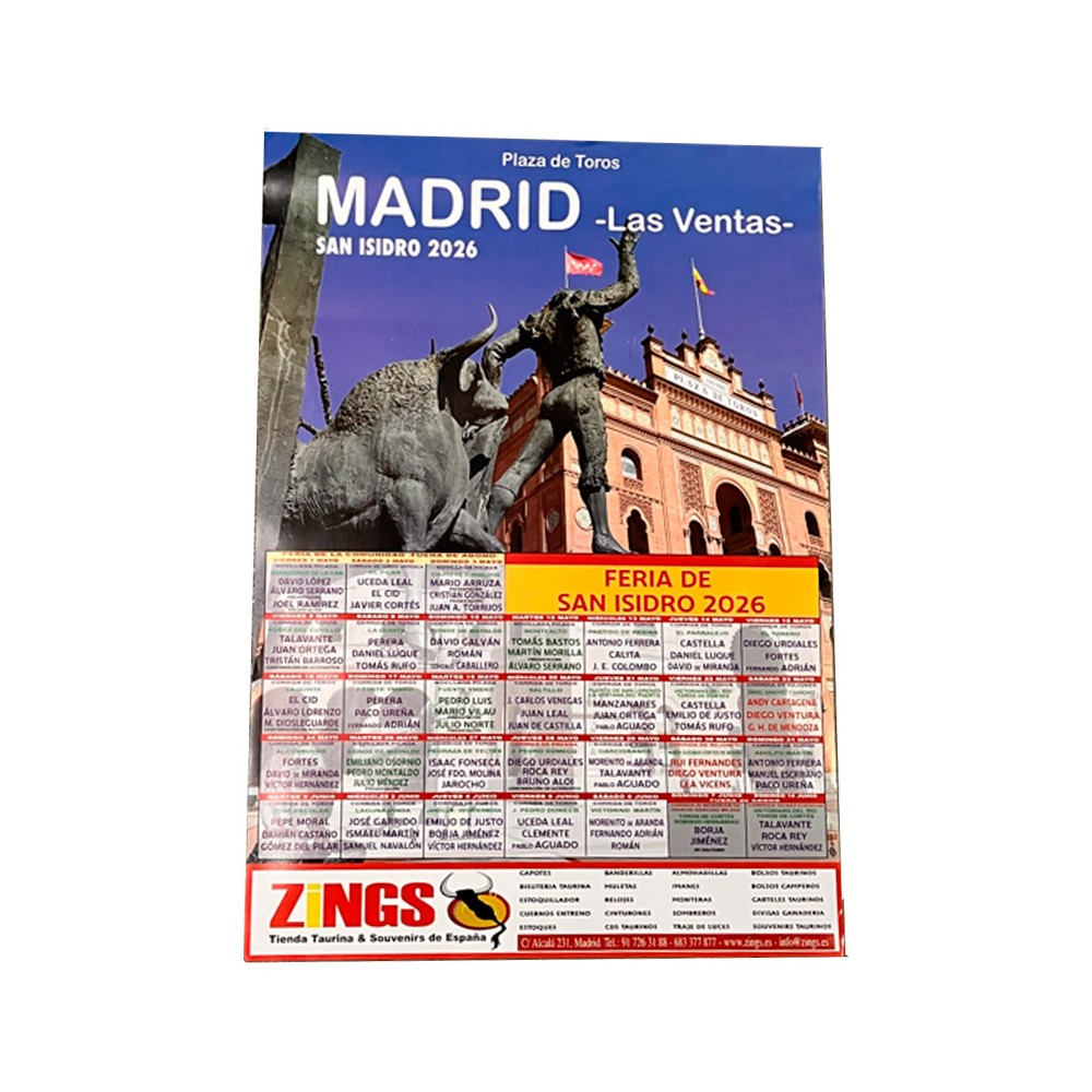 Poster "Bullfighting Fair Calendar 2026"