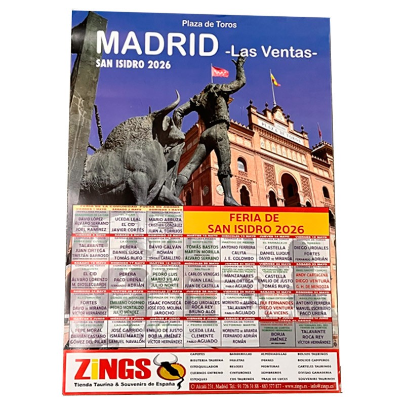 Poster "Bullfighting Fair Calendar 2026"
