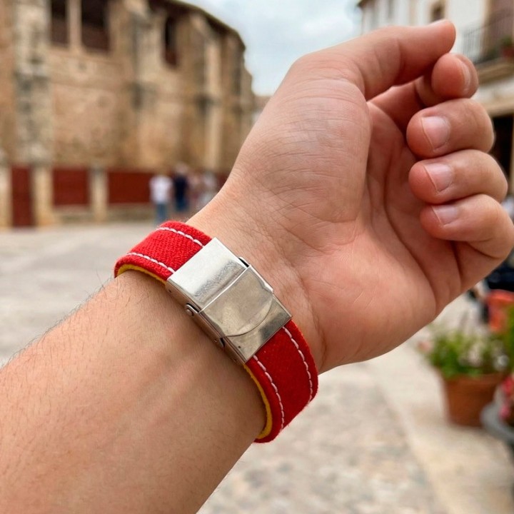 Unisex fabric bracelet "Muleta and albero"