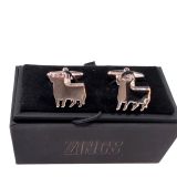 Gemelos taurinos de rodio, modelo toro moderno