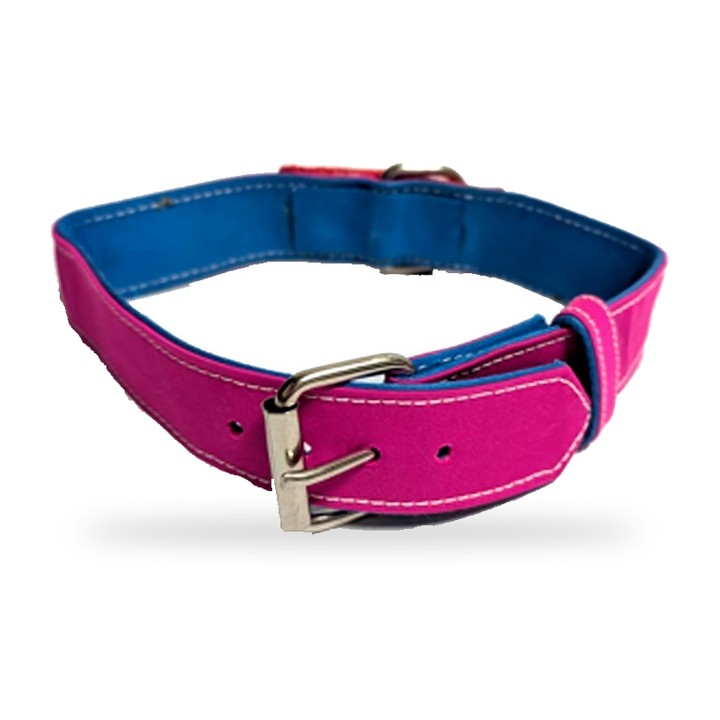 Hundehalsband aus Capote-Stoff, Fuchsia und Gelb – Ansicht 8