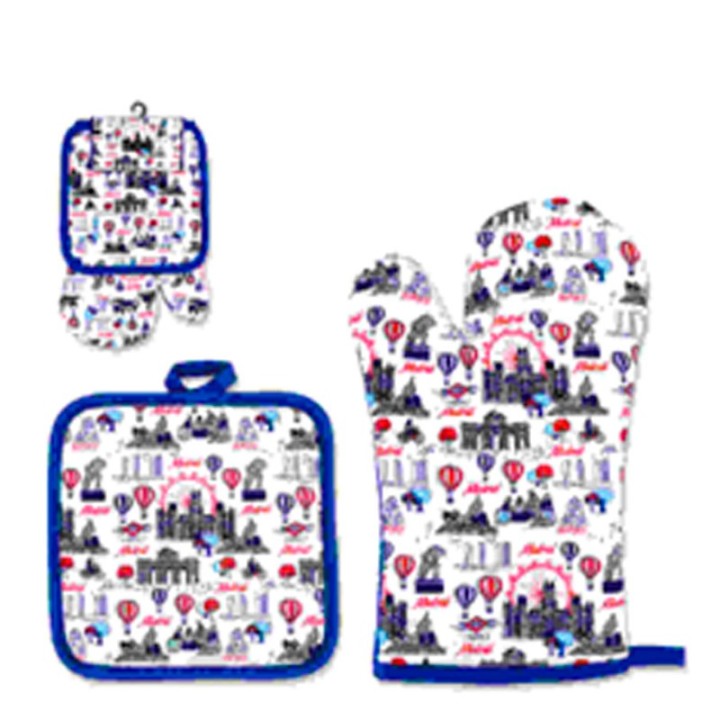 "Madrid Collection" oven mitt and pot holder