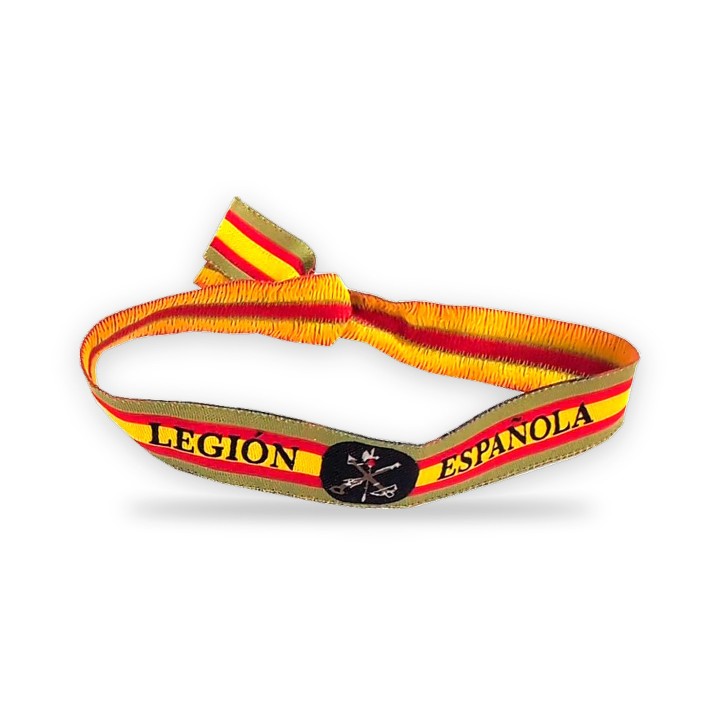 Spanish Legion fabric bracelet in blue or green – view 2