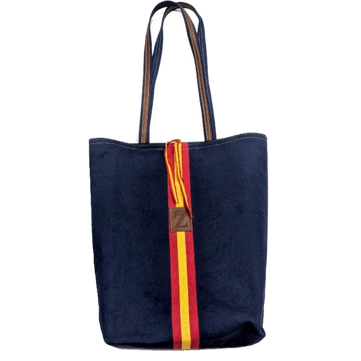 Shopper Especial Almohadillas in Marineblau mit senkrechter Flagge