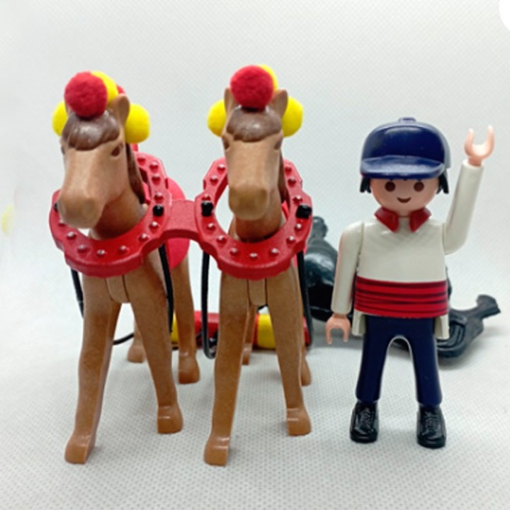 Mule team with Playmobil muleteer