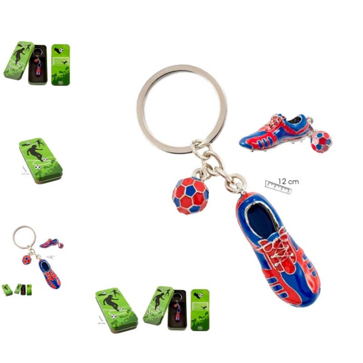 Porte-clés avec une chaussure de footballl FC Barcelone.