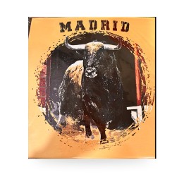 T-shirt Toro Bravo Madrid com touro de lide para adulto