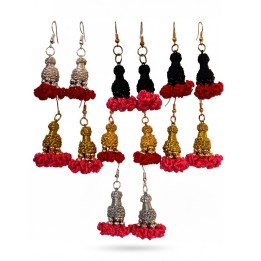 "Machos de chaquetilla" colored earrings