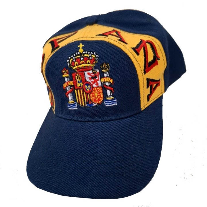 SPANISH SOUVENIRS, UNISEX Cap from Spain with Flag and Shield