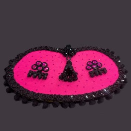 Pochette taurina fucsia capote con alamari dorati