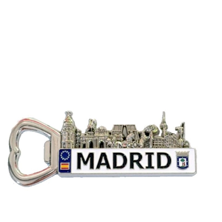 Imán de nevera metálico de "Madrid" abre chapas modelo 3