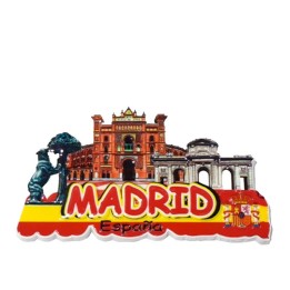 Magnet rond collage de Madrid, modèle 18
