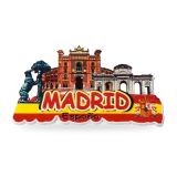 Magnet rond collage de Madrid, modèle 18