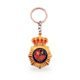 Llavero de la Policía Nacional en metal dorado – vista 2
