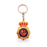 Spanish National Police gold-tone keyring – view 2