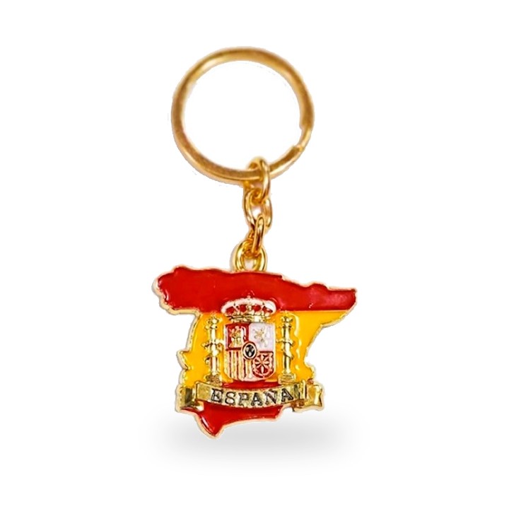 Metall-Schlüsselanhänger mit Landkarte Spaniens, Modell 4