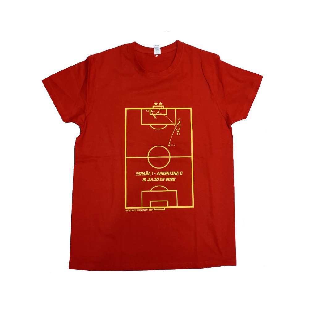 Camiseta Conmemorativa Selección Española – Esquema Táctico Gol Final Mundial