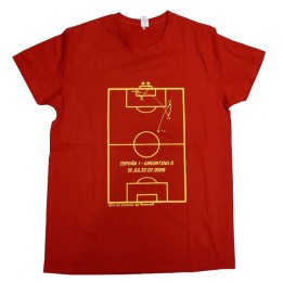 T-shirt commémoratif de l'équipe nationale espagnole – Diagramme tactique du but de la finale de la Coupe du monde