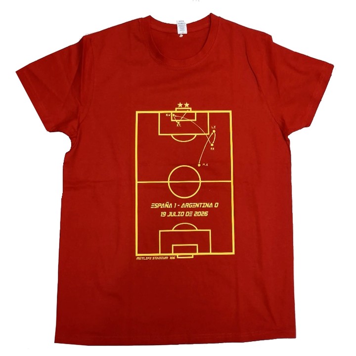 T-shirt comemorativa Espanha campeã do mundo 2026